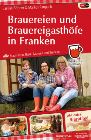 Erleben Sie das Bier-Weltrekordland Franken mit allen seinen Facetten! Brauereien, Brauereigasthöfe, Biergärten, Brauerei- und Hopfenmuseen, Mälzereien, junge Bierbewegungen oder kulinarische Highlights - es gibt wenig, was diese Region in Sachen Bier nicht zu bieten hat. Diese gesamte Vielfalt gibt es bei den Autoren Böttner und Raupach konzentriert in einem Buch, mit allen wichtigen Daten und Fakten, topaktuell, so dass Sie immer zur richtigen Zeit am richtigen Ort sind. Logisch, dass das auch dem Bayerischen Brauerbund gefällt, der die Autoren im Jahr 2015 mit der Goldenen Bieridee ausgezeichnet hat. Bastian Böttner und Markus Raupach stehen seit über zehn Jahren für die beste Literatur, die es rund um das flüssige Grundnahrungsmittel in Franken und Bayern gibt. Diese geballte Erfahrung und Kompetenz spiegeln sich nun auch in ihrem neuesten Werk „Brauereien und Brauereigasthöfe in Franken“. Das Buch ist prall gefüllt mit Informationen und Geheimtipps zu wirklich allen noch aktiven Brauereien Frankens. Beispielsweise sind bei jeder Brauerei die Haltestellen der öffentlichen Verkehrsmittel genannt und auch passende Wanderungen und Ausflugstipps mit einbezogen. Außerdem beschreiben verschiedenste Symbole kurz und auf den ersten Blick die wichtigsten Brauerei-Eigenschaften wie eigene Mälzerei, Bio-Bier, Brauereiführungen, Wohnmobil-Stellplätze oder Übernachtungsmöglichkeiten.