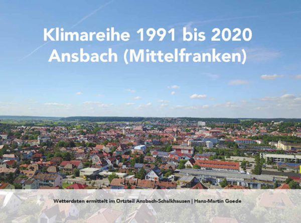 Honighäuschen (Bonn) - Seit fast 40 Jahren misst und vergleicht der Autor Wetter und Klima an einem festen Standort im Ansbacher Ortsteil Schalkhausen. Der freiberufliche Meteorologe vergleicht die Daten der letzten 30 Jahre miteinander und setzt sie in Beziehung mit dem globalen Wettergeschehen. Eindeutige Ergebnisse lassen sich aus den Daten und anschaulichen Diagrammen herauslesen: es wird wärmer und trockener, auch in Ansbach und Mittelfranken.