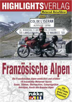 Dieses Buch zeigt die zehn schönsten Motorrad-Touren durch die französischen Alpen. Darunter sind Klassiker wie der Galibier und die Route des Grandes Alpes. Die Strecken führen unter anderem rund um den Mont Blanc