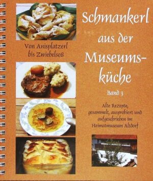 Wieder viele alte und allzeit schmackhafte Gerichte vom Lande, einfach und knackig beschrieben, diesmal aufgepeppt durch ein paar Schmankerl der 1960er-80er Jahre. Gesammelt, ausprobiert und aufgeschrieben im Heimatmuseum von Altdorf bei Landshut. Dritter Band dieser sehr erfolgreichen Reihe!