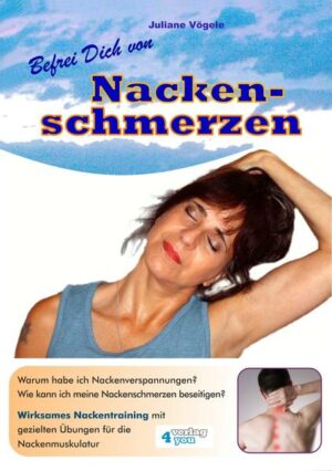 Honighäuschen (Bonn) - Etwa 30 Millionen Menschen leiden in Deutschland unter Nackenverspannungen und Nackenschmerzen im Bereich der Halswirbelsäule. Dabei sind es oft auch jüngere Menschen, die von diesem HWS-Leiden betroffen sind. Wenn auch Sie unter diesen Nackenbeschwerden leiden, möchten Sie natürlich wissen, wie Sie die Blockaden und Verspannungen der Hals- und Nackenmuskulatur ENDLICH BESEITIGEN können. Nacken-Schulter-Arm-Syndrom, Zervikalsyndrom, Zervikobrachial-Syndrom, Zervikozephales Syndrom - all diese Begriffe stammen aus dem Umfeld von Nackenschmerzen. Erfahren Sie mehr dazu und machen Sie sich zum eigenen Spezialisten. In diesem hilfreichen Lehrbuch (incl. 68 Abbildungen) werden unterschiedliche Ursachen beleuchtet und EFFEKTIVE BEHANDLUNGSMÖGLICHKEITEN und Verhaltensweisen aufgezeigt, um sich von diesem Rückenleiden dauerhaft zu befreien. Durch GEZIELTE ÜBUNGEN zur Kräftigung, Dehnung, Mobilisation und Entspannung kommen Sie Ihrem Ziel, wieder schmerzfrei zu sein, schrittweise näher. Sie können die Übungen ALLEIN oder gemeinsam mit PARTNER an jedem Ort, ob zu Hause, unterwegs oder im Urlaub jederzeit nach Bedarf durchführen. NEU und HILFREICH ist auch das Wissen um die Fähigkeit, den Heilungsprozess durch mentalen Einfluss einfach und wirksam zu beschleunigen, so dass Sie langfristig, entspannt, zufrieden und schmerzfrei leben können. Lernen Sie sich selbst, Ihren Nacken und Lösungsmöglichkeiten kennen und verwenden Sie einfach die Methoden aus dem Buch, die in ihrem Fall am wirksamsten sind. Sie werden überrascht und DANKBAR SEIN.