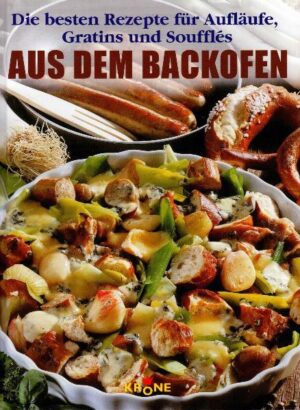 Wie wäre es denn einmal mit einem duftenden Gericht aus dem Backofen? Aufläufe und Gratins sind in der Vielseitigkeit kaum zu übertreffen. Fleisch, Wurst, Fisch, Gemüse oder Obst werden mit Nudeln, Kartoffeln oder Reis überall geschätzt und gerne verzehrt. Würziger Käse, Sahne oder Quark, frische Kräuter und exotische Gewürze verfeinern die Backofenspezialitäten und bieten die Möglichkeit, sie immer wieder neu zuzubereiten. Die herrlichen Fotos und Rezepte in unserem Kochbuch sollen Anregung sein, Aufläufe und Gratins nach Ihrem Geschmack zusammenzustellen und zu vielen Gelegenheiten auf den Tisch zu bringen.