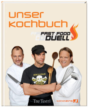 Die Spitzenköche der Sendung „Fast Food-Duell“ Frank Rosin, Björn Freitag und Oleg Plogstedt zeigen regelmäßig Küchenmuffeln, wie man schnell ein günstiges und vor allem gutes Essen zaubert. Und inzwischen sind es nicht mehr nur Fast-Food-Fans, die ihnen von Montag bis Freitag bei der Zubereitung zuschauen. Zusätzlich zu den Rezepten der Sendung enthält das Buch ganze Menüs mit vielen Anregungen für Vorspeisen und Desserts. Die Kochideen sind einfach nachzuvollziehen und unkompliziert. Neben dem Kühlschrank- und Vorratscheck“ enthält das Buch eine ganz Reihe von Anregungen, Tipps und Tricks zu den Themen Kochen und Ernährung. Sterneküche für Kocheinsteiger mit kleinem Geldbeutel.