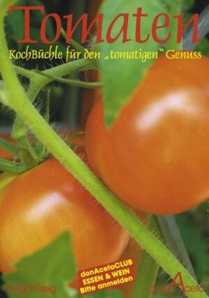 "Tomaten - KochBüchle für den "tomatigen" Genuss" (Ausgabe 2007) - ist der 30. Titel aus der donAcetoSerie "45 Rezepte pur ohne SchnickSchnack" Inhalt: Saucen & Konservieren Suppen & Salate Tarte & Co. Topf & Pfanne & Co. Weitere Titel und Infos www.donaceto.de Titel nur kurzfristig im Handel verfügbar - nur solange Vorrat reicht