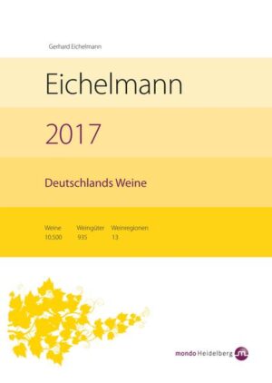 „Reich-Ranicki für Weingüter und Weine“ urteilte der Hessische Rundfunk, „der umfassendste und kritischste Guide zu Deutschlands Weinen“ die Zeit über vorausgegangenen Ausgaben. Nun liegt die neue Bestandsaufnahme deutschen Weins vor, durchgängig farbig bebildert: „Eichelmann 2017 Deutschlands Weine“ bietet eine Einführung in die deutschen Weinanbaugebiete, alphabetisch geordnete Porträts zu den besten Erzeugern und die Bewertung und Beschreibung ihrer Weine. Preisangaben, Rebsorten-Glossar, Jahrgangstabellen und Register mit Schnäppchen- und Bestenlisten, Orts- und Lagenverzeichnis runden diesen einmaligen Führer ab.