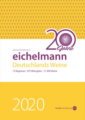 Jubiläumsausgabe: 20 Jahre Eichelmann. „Als umfassendster und kritischster Weinführer Deutschlands gilt der Eichelmann", schrieb das Börsenblatt, „Das Standardwerk zum deutschen Wein steht auf der Rückseite des Einbands, zurecht. Übersichtlich, klar gegliedert, textstark." urteilte Caro Maurer im General-Anzeiger. „Reich-Ranicki für Weingüter und Weine“ urteilte der Hessische Rundfunk über den Autor. Nun liegt die neue Bestandsaufnahme deutschen Weins vor, durchgängig farbig bebildert: „Eichelmann 2020 Deutschlands Weine“ bietet eine Einführung in die deutschen Weinanbaugebiete, alphabetisch geordnete Porträts zu den besten Erzeugern - darunter 78 neue Erzeuger und 216 biologisch arbeitende Weingüter - und die Bewertung und Beschreibung ihrer Weine. Preisangaben, Register mit Schnäppchen- und Bestenlisten, eine Übersicht der besten Bio-Winzer sowie ein Ortsverzeichnis runden diesen einmaligen Führer ab. Zur Jubiläumsausgabe erhalten alle Buchkäufer die App "Eichelmann Gold-Edition" mit etwa 140.000 Weinbewertungen aus zwei Jahrzehnten.