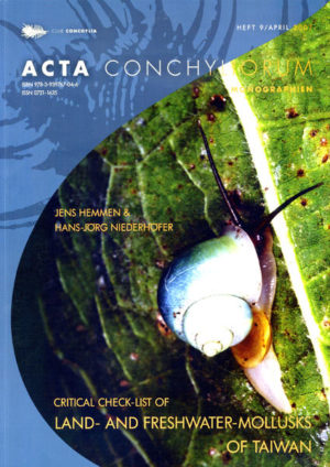 Honighäuschen (Bonn) - This volume No. 9 of the "Acta Conchyliorum" gives a critical check-list of the land- and freshwater mollusks of Taiwan (Republic of China).