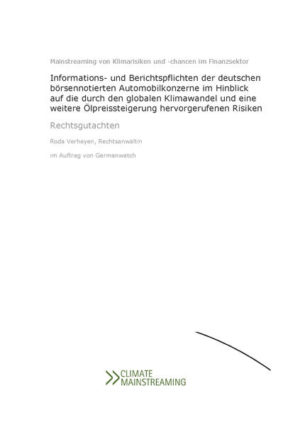 Honighäuschen (Bonn) - Viele Finanzmarktexperten gehen davon aus, dass der fortschreitende globale Klimawandel, Klimaregulierungen sowie die Ölpreisentwicklung mit der Wertentwicklung bestimmter Unternehmen untrennbar zusammenhängen. Klimaschutzaspekte und -regelungen können daher ökonomische Folgen für Unternehmen haben und sind demzufolge auch bilanzrechtlich bzw. für die Finanzmarktberichterstattung relevant. Das vorliegende Gutachten im Auftrag von Germanwatch hat angesichts dessen das Ziel, die gesetzlich verankerten Pflichten von Automobilkonzernen zur Offenlegung von und Berichterstattung über klimabedingte Risiken zu untersuchen. Es wird zunächst festgestellt, dass Risiken für die Automobilindustrie sowohl durch Ölpreisschwankungen, aber vor allem durch klimaschützende Regulierung auf nationaler, europäischer und internationaler Ebene bestehen, z.B. durch die Festschreibung von maximalen Flottenverbräuchen. Diese Risiken sind in der Terminologie der Finanzmärkte auch als "finanziell" anzusehen, da sie sich direkt auf die Ertragslage und Produktionsausrichtung, und damit auch die Wertentwicklung der Unternehmen am Markt auswirken. Die Analyse der gesetzlichen Regelungen zeigt, dass die Bestrebungen, den Anlegerschutz im Finanzmarktgeschehen insgesamt zu verbessern gleichzeitig auch die Transparenz im Hinblick auf Umweltrisiken fördert. Nach den mehrfachen gemeinschaftsrechtlichen und nationalen Gesetzesänderungen im Bereich des Bilanzrechts, des Aktienrechts und des Wertpapier- und Investmentrechts bestehen unzweifelhaft Pflichten für alle Akteure am Finanzmarkt, die regulativen Risiken des Klimawandels bzw. die Ölpreisrisiken ihren Anlegern und der Öffentlichkeit offen zulegen. Die weitestgehenden gesetzlichen Regelungen dabei stellen 289 (Lagebericht) bzw. 315 (Konzernlagebericht) des Handelsgesetzbuchs dar, wonach auch eine Quantifizierung dieser Risiken als Entscheidungsgrundlage für die Aktionäre und Anleger erforderlich ist. Dem Anleger muss beispielsweise zur Beurteilung der Chancen des Unternehmens in der Zukunft der durchschnittliche Flottenverbrauch, gewichtet anhand von tatsächlich verkauften Fahrzeugen dargelegt werden, da dieser Indikator der derzeit wichtigste ist, um die bestehenden Klimarisiken für ein Automobilunternehmen bewerten zu können. Richtschnur bei den Berichtspflichten ist die Forderung des Gesetzgebers, dass der einzelne Aktionär und Anleger in die (Wissens-) Position des Vorstands versetzt wird, um auf dieser Grundlage eigene Anlageentscheidungen treffen zu können. Während 289, 315 HGB bilanzrechtliche Pflichten zu Gunsten der Aktionäre darstellen, sind die Berichtspflichten durch das Wertpapierhandelsgesetz und Investmentgesetz inzwischen auch auf alle Anleger ausgeweitet. Daraus folgt auch, dass Automobilkonzerne eine mittelfristige Prognose für die Risiken des Klimawandels auf die Geschäftstätigkeit abgeben und - soweit möglich - quantifizieren müssen, und ihre Prognose nicht - wie momentane Praxis - auf die nächsten zwei Geschäftsjahre begrenzen dürfen. Eine parallel zur Erstellung des Gutachtens vorgenommen Auswertung der Lageberichte aller großen europäischen Automobilkonzerne zeigt aber, dass die Praxis den gesetzlichen Anforderungen nicht entspricht, so dass fast durchgehend eine Verletzung der Transparenzpflichten feststellbar ist.