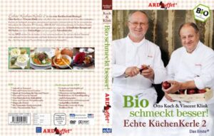 Die 2. Buch-DVD der renommierten Sterneköche Otto Koch und Vincent Klink! Auf 104 Kochbuch-Seiten und einer 120minütigen DVD vereint diese Buch-DVD alles Wissenswerte zum Thema Bio. Bekannt sind die beiden KüchenKerle aus der Erfolgssendung ARD-Buffet, die jeden Werktag von 12:15 Uhr bis 13:00 Uhr im Ersten ausgestrahlt wird und täglich über 1,1 Millionen Zuschauer begeistert. Echte KüchenKerle 2 ist das erste Kochbuch mit Biosiegel. Otto Koch und Vincent Klink haben mit "Bio" schon immer mehr als nur Gesundheit verbunden. Kochen mit biologisch erzeugten, saisonalen und regionalen Lebensmitteln ist für die renommierten Sterneköche der bekannten TV-Sendung "ARD-Buffet" Grundvoraussetzung für höchsten Genuss. Welche Fülle und Vielfalt durchs ganze Jahr möglich ist, zeigen ihre 32 köstlichen Rezepte auf 104 Seiten mit vielen Einkauftipps und einem großen Saisonkalender. Auf der DVD erleben Sie die beiden in ihrer unverwechselbaren Art auf dem Biohof Tennental unter anderem bei der Gemüseernte und beim Kochen vor Ort mit regionalen Produkten. Bio - für Otto Koch und Vincent Klink ein glückliches Lebensgefühl. Inklusive ABC der Warenkennzeichnung und Saisonkalender