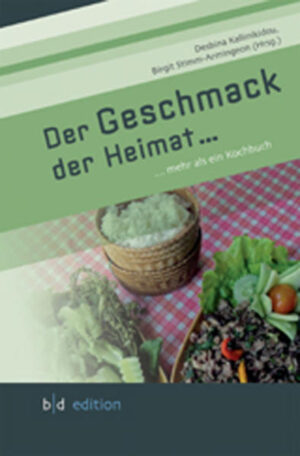 Dieses interkulturelle Kochbuch mit Lebensgeschichten und Lieblingsrezepten aus 14 Ländern vermittelt „den Geschmack der Heimat“ von 15 Menschen, die in Deutschland leben, ihre Wurzeln jedoch in einem anderen Land oder sogar auf einem anderen Kontinent haben. Sie erzählen ihre Geschichte. Berichtet wird über das Großwerden, über die wirtschaftliche Situation, über die großen und kleinen Nöte und Freuden. Wir lernen, unser Land mit den Augen der Anderen zu sehen. Jeder kocht sein Lieblingsgericht - einfach, aber schmackhaft. Ein kulinarisches interkontinentales Erlebnis zum Nachkochen - ein Buch, das Brücken zwischen Menschen schlägt.