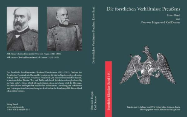 Honighäuschen (Bonn) - Der Preußische Landforstmeister Bernhard Danckelmann (1831-1901), Direktor der Preußischen Forstakademie Eberswalde, bezeichnete die hier im Reprint vorliegende dritte Auflage 1894 Die forstlichen Verhältnisse Preußens als ein Musterwerk forstlicher Statistik, in zwei stattlichen Bänden, Text und Tafeln enthaltend, dem kein anderes gleichwerthig zur Seite steht. Dieses Urteil gilt noch immer, denn auch heute wird die Herausgabe einer solchen umfangreichen und höchst informativen Darstellung der Verhältnisse und Leistungen einer Forstverwaltung aus den Ländern der Bundesrepublik Deutschland schmerzlich vermisst.