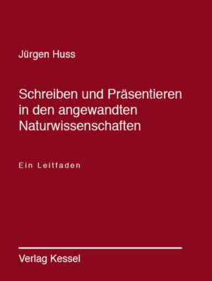 In diesem Leitfaden finden Studierende der angewandten Naturwissenschaften Hilfen für Studien-Abschlussarbeiten und Dissertationen bei - Problemanalyse, Ableitung von Hypothesen und Zielen, - Beschaffung und Verarbeitung von Literatur, - Gliederungstechnik, - Darstellung von Befunden in Tabellen und Abbildungen, - Textgestaltung und äußerer Form. Zugleich erhalten sie Ratschläge zu - Arbeitstechnik, - Vorbereitung und Abhaltung von Referaten, - PowerPoint-Präsentationen, - Erstellung von Postern, - Publikation wissenschaftlicher Artikel, - Stipendienbeantragung.