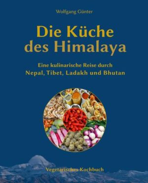 Das vegetarische Kochbuch des Reisenden Wolfgang Günter versammelt 60 vegetarische Rezepte aus Nepal, Tibet, Ladakh und Bhutan. Erfahren Sie beim Lesen viel Wissenswertes über die Gewürze und Grundnahrungsmittel der Himalaya-Küche und kreieren Sie neben Hauptgerichten Würzige Beigaben, Saucen, Pickles und Raitas, sowie Getränke und Nachtische. Gespickt mit zahlreichen wunderschönen Fotos des Autors ist "Die Küche des Himalaya" ein wundervolles Buch zum Schmökern und Schlemmen, das Ihnen die Lebenswelt des Himalaya näherbringt. BESCHREIBUNG Details Der Koch, Fotograf und leidenschaftlich Reisende Wolfgang Günter interessiert sich besonders für die einheimischen Gerichte der Himalaya Länder und die Art und Weise der Zubereitung. Bei seinen Reisen durch den Himalaya durfte er die Kochkunst von Nomaden, in Klosterküchen und in abgelegenen Bergdörfern kennenlernen. Für diesen Band hat er die schönsten Fotos und zahlreiche Rezepte versammelt - angereichert mit persönlichen Notizen und Berichte über seine Reise-Erlebnisse. Gebundenes Buch 272 Seiten mit zahlreichen farbigen Abbildungen Yeti-Verlag ISBN: 9783941781092