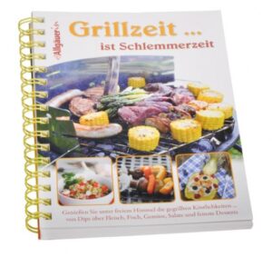 Kochbuch „Grillzeit. ist Schlemmerzeit“ Im Kochbuch „Grillzeit. ist Schlemmerzeit“ vom AVA-Agrar Verlag Allgäu finden Sie tolle Rezepte von Soßen, Fleisch & Würstchen, Fisch & Gemüse, bis zu Salaten, Beilagen, Dips und Desserts, Köstlichkeiten für jedermann, einfach zum Nachkochen, vielfach erprobt mit wertvollen Tipps. Der Sommer ist die Zeit, in der sich unser Leben und unsere Esskultur häufig unter freiem Himmel abspielt. Einfach zusammensitzen, essen und genießen. Grillen, das Braten über dem offenen Feuer, ist eine ursprüngliche Methode des Garens von Lebensmitteln. Mit guten Rezepten und etwas Geschick können die leckersten Gerichte gezaubert werden. „Grillzeit. ist Schlemmerzeit“ ist ein Kochbuch mit den besten gesammelten Rezepten von LeserInnen der „Die Allgäuerin“. Grillzeit. ist Schlemmerzeit 14,8 x 21cm durchgehend farbig bebildert Spiralbindung 169 Seiten Artikel-Nr.: 0200