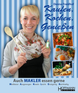 Kaufen, Kochen, Genießen Alles begann mit der Plazenta, über die Muttermilch bis hin zum ersten Babybrei. Dann kam das Schmecken und ein weiterer Satz im Vokabular eines Kindes: „Das ess ich nicht“ Mit der Zeit habe ich dann doch mal das Ein oder Andere probiert und bin auf den Geschmack gekommen. Eine Woche lang Vegan essen. Eine Woche lang Heilfasten. All das hat mein Verständnis zum Essen stark verändert. Heute versuche ich, mich bewusst und ausgewogen zu ernähren. Doch meine kulinarische Reise ist noch nicht zu Ende. Mein nächster Traum ist ein eigener Kräutergarten. In diesem Buch möchte ich euch mitnehmen, von meinem ersten bis zum heutigen Tag.“ Denise Freidhof ist eine der Fernsehmaklerinnen aus mieten, kaufen, wohnen