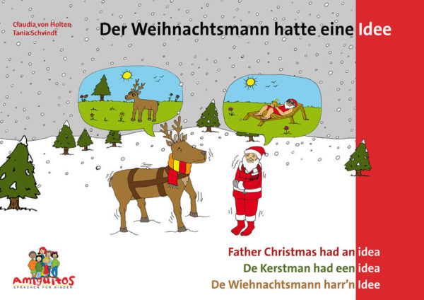 Honighäuschen (Bonn) - Kultur kennen lernen heißt, Menschen zu verbinden! Diese lustige Weihnachtsgeschichte sensibilisiert alle großen und kleinen ­Leser dafür, dass Weihnachten in den Ländern auf der Südhalbkugel ein Fest im ­Sommer ist. Sie ermuntert, sich mit anderen Gewohnheiten und Bräuchen zu beschäftigen und diese kennen zu lernen. Für unsere Kinder als globale Weltbürger von morgen ein unverzichtbares ­Wissen in vier Sprachen.