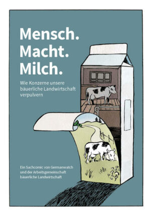 Die Landwirtschaft in Deutschland steht vor einem Wandel: Sie wird zunehmend auf Export getrimmt. Dies ist das Ergebnis der Rahmenbedingungen, die von der deutschen und EU-Politik gesetzt werden - maßgeblich auf Druck der exportorientierten Agrarindustrie. Bäuerliche Milch- höfe müssen wachsenden Betrieben weichen. Ökologie und Tierschutz stehen auf dem Spiel. Und in armen Ländern dieser Welt verzerren billige Lebensmittel aus Europa und Deutschland die dortigen Märkte. Der Sachcomic Mensch Macht Milch gibt einen Einblick in die politische, gesellschaftliche, bäuerliche und privatwirtschaftliche Auseinandersetzung um diese Entwicklungen. Und er macht Vorschläge, wie eine zukunftsfähige Milchwirtschaft aussehen könnte.