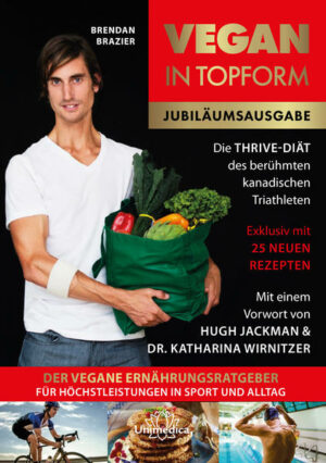 Honighäuschen (Bonn) - Brendan Brazier, kanadischer Triathlet und Ironman, ist ein führender Pionier für vegane Ernährung. Dieses Werk ist ein Kultbuch der weltweiten Veganbewegung. Bereits im Alter von 15 Jahren entschied er sich, Profisportler zu werden. Im Laufe seiner Karriere erforschte er minutiös, welche Ernährung seine Leistung und vor allem die Regenerationsphase optimierte. Das Ergebnis ist die legendäre Thrive-Diät, die bereits viele Spitzensportler zu einer olympischen Medaille geführt hat. Die Thrive-Diät richtet sich nicht nur an Profisportler, sondern an jeden, der optimale Gesundheit und Leistungsfähigkeit erlangen und Krankheiten vorbeugen möchte. Brendan Brazier hat die vegane Ernährung revolutioniert und achtet dabei auf eine ausgewogene Kost mit ausreichend Proteinen und anderen Nährstoffen. Hier setzt er auch auf Superfood wie die Andenwurzel Maca, die legendäre Alge Chlorella oder das nahrhafte Hanfprotein. Die Thrive-Diät führt zum Abbau von Körperfett und Aufbau von Muskelmasse, zu Leistungssteigerung, weniger Stress und Heißhunger auf Junkfood, geistiger Klarheit und besserem Schlaf. Mit 100 veganen, gluten- und sojafreien Rezepten, von schnell zubereiteten Energieriegeln, Gels und Drinks über Suppen und Pizza bis zu leckeren Desserts. Mit einem praktischen 12-Wochen-Plan zum Einstieg in die Thrive-Diät. Vegan in Topform ist ein Muss! Prof. Colin Campbell Bestseller-Autor von China Study Thrive bedeutet: Erfolg haben, gut und erfolgreich leben. Mit der Thrive-Diät finden Sie zurück zu ihrem Körper, zu einem neuen Körpergefühl und damit zu einem neuen Lebensgefühl! DR. KATHARINA WIRNITZER Sportwissenschaftlerin Ich bin voll Dankbarkeit für dieses Buch und für Brendan. Die von Brendan Brazier beschriebene zusätzliche Energie und der tiefere Schlaf haben sich schon bemerkbar gemacht. Dieses Buch zeigt uns allen den Weg. HUGH JACKMAN Schauspieler Brendan Brazier ist professioneller Ironman-Triathlet. Er wurde vom VegNews Magazine zu den 20 faszinierendsten Veganern gezählt.