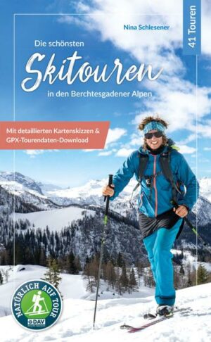 Die 41 schönsten Skitouren in den Berchtesgadener Alpen stellt die Bergführerin Nina Schlesener in diesem praktischen Skitourenführer vor: Von Einsteigertouren bis hin zu herausfordernden Anstiegen und Abfahrten von Hocheck