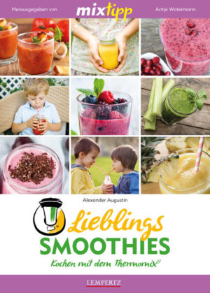 Smoothies – der perfekte Start in den Tag, gesunder Snack für Zwischendurch oder Ersatz für eine ganze Mahlzeit. Super schnell gemacht liefern diese Energiebomben dem Körper alle wichtigen Vitamine und Mineralstoffe, die er benötigt. Unser Autor Alexander Augustin hat sich eine Woche lang während einer Detox-Kur mit den leckeren Frucht-und Gemüseshakes beschäftigt und sie kennen und lieben gelernt. Mittlerweile verwöhnt er seine Frau und seinen Sohn mit tollen Kombinationen, die er selbst entwickelt hat. Besonders sein Sohn kann gar nicht genug von den bunten Fruchtsäften bekommen. Für dieses Buch hat Alexander Augustin seine liebsten Smoothies mit cleveren Tipps und Tricks rund um das Thema Smoothie zusammengestellt. Welche Vitamine dein Lieblingssmoothie enthält, kannst du zum Beispiel ganz leicht dank eines übersichtlichen Glossars herausfinden, in dem jede Obst- und Gemüsesorte aufgelistet ist. Die cremigen Vitaldrinks werden nur aus allerbesten und frischesten Obst und Gemüse gemacht – die praktische Saisontabelle hilft dir bei der Auswahl. Wenn du mit den Powerdrinks eine ganze Mahlzeit ersetzt, können sie auch toll beim Abnehmen helfen! Und das Beste: Sie sind ganz einfach mit dem TM 5 und TM 31 zuzubereiten. . Einfach mixen und genießen!