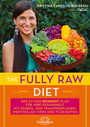 Honighäuschen (Bonn) - Das Buch für alle, die gesünder Leben und sich grossartig fühlen wollen KRISTINA CARRILLO-BUCARAMS zeigt, dass eine rohvegane Ernährung nicht nur gesund ist, sondern auch Spaß macht. Ihr 21-tägiges Programm für eine pflanzenbasierte und vitalisierende Ernährung umfasst detaillierte Menü- und Trainingspläne, die Sie in kürzester Zeit gesünder, fitter und energiegeladener werden lassen. 75 verlockende und leicht zubereitbare Rezepte wie Granatapfel-Salat mit Orangen-Basilikum-Dressing, Fully Raw Lasagne, Rohes Veganes Chili, Schokoladen-Pekan-Torte oder Kürbis-Gewürz-Brownies wecken die Lust auf Rohkost und machen Appetit auf mehr. Viele hilfreiche Tipps und Ratschläge helfen dabei, diese Ernährungsweise auch nach dem Programm dauerhaft beizubehalten. Darüber hinaus gibt Kristina Carrillo-Bucaram kurze Einblicke in ihre persönliche Geschichte und die Gründe dafür, warum sie sich zu dieser Lebensweise entschlossen hat: Mit 18 Jahren, nachdem sie lange mit Hypoglykämie zu kämpfen hatte, eroberte sie sich ihre Gesundheit zurück, indem sie frisches rohes Gemüse, Obst, Nüsse und Samen aß. Heute ist die temperamentvolle Gründerin der FullyRaw-Marke nicht nur als Gesundheitscoach und Autorin erfolgreich, sondern leitet auch die Bio-Kooperative Rawfully Organic im texanischen Houston, hält Vorträge und gibt Kurse. THE FULLY RAW DIET ist unverzichtbar für alle FullyRaw-Fans und diejenigen, die sich gesund und rohvegan ernähren wollen, um abzunehmen, mehr Energie zu verspüren und um ihre Gesundheit und ihr Wohlbefinden zu verbessern. Endlich ist Kristinas erstes Buch THE FULLY RAW DIET im Handel erhältlich! Wenn Sie auf farbenfrohe, lebendige und phänomenale Rohkostgerichte stehen, lassen Sie es sich nicht entgehen. Greatist.coms 100 Most Influential People in Health and Fitness