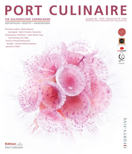 Port Culinaire  Reportagen, Rezepten und Warenkunde, viermal jährlich seit 2007 Port Culinaire ist ein Sammelband rund um das Thema Kulinarik, den der bekannte Buchautor und Fotograf Thomas Ruhl in der eigenen Edition Port Culinaire herausbringt. "PORT CULINAIRE FORTY-FIVE" ist erhältlich im Online-Buchshop Honighäuschen.