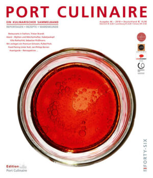 Port Culinaire  Reportagen, Rezepten und Warenkunde, viermal jährlich seit 2007 Port Culinaire ist ein Sammelband rund um das Thema Kulinarik, den der bekannte Buchautor und Fotograf Thomas Ruhl in der eigenen Edition Port Culinaire herausbringt. "PORT CULINAIRE FORTY-SIX" ist erhältlich im Online-Buchshop Honighäuschen.