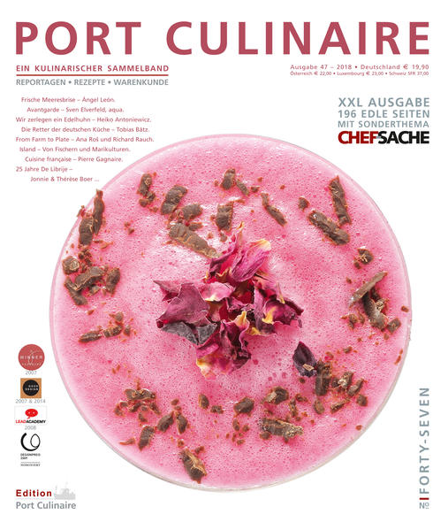Port Culinaire  Reportagen, Rezepten und Warenkunde, viermal jährlich seit 2007 Port Culinaire ist ein Sammelband rund um das Thema Kulinarik, den der bekannte Buchautor und Fotograf Thomas Ruhl in der eigenen Edition Port Culinaire herausbringt. "PORT CULINAIRE FORTY-SEVEN" ist erhältlich im Online-Buchshop Honighäuschen.