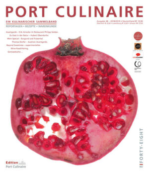 Port Culinaire  Reportagen, Rezepten und Warenkunde, viermal jährlich seit 2007 Port Culinaire ist ein Sammelband rund um das Thema Kulinarik, den der bekannte Buchautor und Fotograf Thomas Ruhl in der eigenen Edition Port Culinaire herausbringt. "PORT CULINAIRE FORTY-EIGHT" ist erhältlich im Online-Buchshop Honighäuschen.