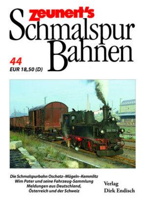 Honighäuschen (Bonn) - In diesem Band findet der Leser neben Meldungen von den Schmalspurbahnen in Deutschland, Österreich und der Schweiz auch vier längere Vorbildbeiträge. Die Titelgeschichte ist dem "Wilden Robert", der Strecke Oschatz-Mügeln-Kemmlitz, gewidmet. Der zweite große Beitrag stellt die 1.000 mm-Fahrzeugsammlung von Wim Pater vor. Weitere Themen sind der Einsatz der 99 7222 auf der Selketalbahn 1987 und das 125-jährige Jubiläum der Murtalbahn.