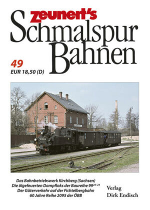 Honighäuschen (Bonn) - In dieser Ausgabe findet der Leser neben Meldungen von den Schmalspurbahnen in Deutschland insgesamt fünf ausführliche Vorbildbeiträge. Die Titelgeschichte dokumentiert erstmals detailliert die Geschichte und den Fahrzeugeinsatz des Schmalspur-Bahnbetriebswerks Kirchberg (Sachsen) und seiner Außenstellen. In der Rubrik "Schmalspurbahn-Geschichte" wird zum einen die Entwicklung des Güterverkehrs auf der Strecke Cranzahl-Kurort Oberwiesenthal betrachtet und zum anderen an das 111-jährige Jubiläum der Elektrifizierung der Mariazellerbahn in Österreich erinnert. Ein Beitrag über den Umbau der Baureihe 99.23-24 auf Ölhauptfeuerung und den Rückbau der im Harz eingesetzten Maschinen zwischen 1982 und 1984 sowie ein kurzes Porträit über die Schmalspur-Dieselloks der Reiche 2095 der Österreichischen Bundesbahnen (ÖBB) ergänzen diesen Band.