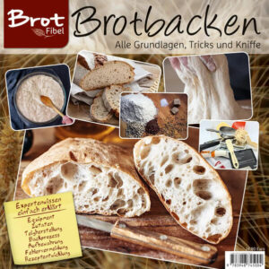 Alle Grundlagen und detailliertes Hintergrundwissen zum Brotbacken - das gibt es in der neuen BROTFibel „Brotbacken - Alle Grundlagen, Tricks und Kniffe”. Wissenswertes über Rohstoffe, das passende Equipment, richtiges Mischen und Kneten, die Prozesse im Teig, Brotaufbewahrung und Fehlervermeidung - das alles findet man hier in kompakter und leicht verständlicher Form. Auch wer sich mit Schnitttechniken für Brote oder Rezeptentwicklung auseinandersetzen möchte, wird in der neuen BROTFibel fündig. Sie umfasst einfach alles, was es braucht, um sich schnell in die Herstellung bekömmlicher und schmackhafter Brote einzuarbeiten.