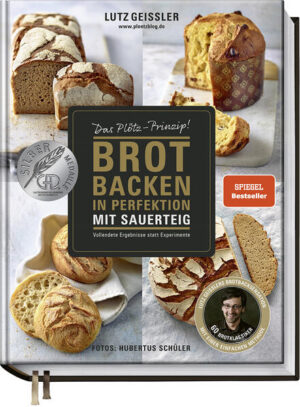 Die geniale Weg zu perfekten Sauerteigbroten Das Plötz-Prinzip für Hefebrote war und ist ein erfolgreicher Bestseller. Lutz Geißler legt nun mit Sauerteigbroten für Einsteiger nach. Er hat dafür spezielle Tricks und äußerst präzise Rezepte entwickelt, die fehlendes Equipment wie Verdampfung im Ofen und Gärschränke, die sonst nur Bäcker haben, komplett überflüssig machen. Ein normaler Ofen und handelsübliches Mehl genügen. Nicht einmal eine Knetmaschine ist für ein perfektes Backergebnis notwendig. Lutz Geißler stellt die traditionelle Sauerteigbäckerei auf den Kopf, verwendet nur kleinste Mengen an Sauerteig und gibt den Teigen mindestens 24 Stunden Zeit zum Reifen. Innerhalb eines für den Alltag äußerst praktischen Zeitfensters von 12 und 24 Stunden werden alle Arbeitsschritte in wenigen Minuten erledigt. Besonderer Geschmack und höchste Bekömmlichkeit sind die Eigenschaften der 60 Klassiker wie Roggenbrote, Schusterjungen, Schrotbrot oder Pumpernickel. Darüber hinaus bietet das Buch viele Rezepte aus Weizen und Dinkel, etwa für Baguettes, Ciabatta oder Frühstücksbrötchen. Auch Süßes wie Milchbrötchen, Kuchen, Brioche und Franzbrötchen lässt sich so sicher mit Sauerteig backen. Mit präzisen Schritt-für-Schritt-Anleitungen gelingt alles wie von selbst. Ein umfassender Grundlagenteil erklärt Hintergründe und gibt praktische Tipps, um auf die natürlichste Art, die es gibt, Brot zu backen.