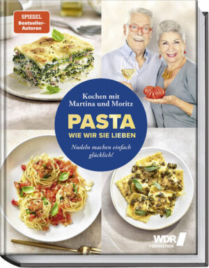 Pasta Perfektion: Unendliche Vielfalt für jeden Tag mit rund 80 Nudelgerichten Alle lieben Pasta! Man könnte sie täglich essen, ohne sich das ganze Jahr auch nur ein einziges Mal zu wiederholen. Etwas Vielseitigeres als die harmoniesüchtigen Nudeln gibt es nicht. Sie passen sich jedem Aroma, jedem Rezept, jeder Zutat, jeder Zubereitungsweise an und schmecken jedes Mal wieder anders und neu. Martina und Moritz verraten in diesem Kochbuch ihre Lieblingsrezepte für die klassische Pasta secca oder asciutta, aber auch für die zarten Reis- oder Glasnudeln und die hippen Ramen aus Asien. Allen, die es wollen, zeigen die beiden, wie einfach man Nudeln selbst machen kann, weil sie frisch einfach noch besser schmecken, zum Beispiel in Form von Lasagne, Cannelloni, Ravioli, den vielfältigen Teigtaschen des Ostens und aus den Küchen Asiens - oder als schwäbische Maultaschen. Selbstverständlich lassen sich ihre Nudelrezepte auch mit fertiger Pasta aus dem Regal köstlich und blitzschnell zubereiten. Mal herzhaft, mal elegant, immer besonders, oft mit Gemüse, gern mit Fisch und Meeresfrüchten, manchmal mit Fleisch, stets mit überraschendem Akzent. Und natürlich fehlen auch die Klassiker nicht, die man aus dem Urlaub kennt und immer schon mal zu Hause zubereiten wollte - die ultimative Bolo(gnese), Suppen und Eintöpfe, Aufläufe, Salate, sogar süße Gerichte und Desserts. Die besten Pasta- und Nudelrezepte aus den letzten 30 Jahren „Kochen mit Martina und Moritz"