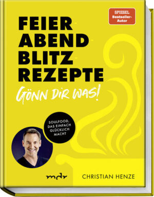 Das volle Verwöhnprogramm zum Feierabend Wie kein zweiter Koch steht Christian Henze für eine ein­fache und dennoch besonders köstliche Art zu kochen. In diesem Kochbuch aus seiner Bestseller-Reihe „Feier­abend-Blitzrezepte” konzentriert er sich auf maximale Genusserlebnisse. Er sagt: „Einfach mal das Leben in vollen Zügen genießen. Dazu gehören auch die leckersten Gerichte, die richtig glücklich machen. Kein Verzicht oder Kalorienzählen - in diesem Buch geht es ausschließlich darum, sich selbst und seinen Liebsten etwas zu gönnen.” Dass dabei Soulfood-­Rezepte wie Chicken-Sandwich mit karamellisierten Tomaten und Caesar-Mayo, Lachs Sashimi-Style mit Hummus­creme, Süßkartoffel-Bowl mit Avocado und karamellisierten Cashew­kernen oder krosser Schweinebauch mit Wasabi­gurken und Teriyaki-Creme herauskommen, gehört zum großen Verwöhnprogramm von Christian Henze. Alle sind schnelle Gerichte, die spätestens nach 30 Minuten Zubereitungszeit (manchmal plus Garzeit) auf dem Tisch stehen und auf den großen Genussmoment mit möglichst wenig Aufwand ausgerichtet sind.