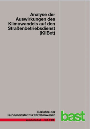 Honighäuschen (Bonn) - BASt V 270: Analyse der Auswirkungen des Klimawandels auf den Straßenbetriebsdienst (KliBet) Chr. Holldorb, F. Rumpel, F.-W. Gerstengarbe, H. Österle, P. Hoffman 92 S., 60 Abb., 15 Tab., ISBN 978-3-95606-248-3, 2016, EUR 17,50 Da es derzeit weitgehend offen ist, wie die Leistungen des Straßenbetriebsdienstes durch den Klimawandel beeinflusst werden, ist es Ziel des Forschungsprojektes, die Wechselwirkungen zwischen Klimawandel und Straßenbetriebsdienst abzuschätzen. Der Schwerpunkt hierbei liegt auf der Ermittlung der Auswirkungen des Klimawandels auf den Straßenbetriebsdienst, wofür in einem ersten Schritt der generelle Einfluss der Witterung auf die Leistungen des Straßenbetriebsdienstes analysiert wird, da eine Vielzahl der Leistungen im Straßenbetriebsdienst durch die Witterung beeinflusst wird. Aufbauend auf umfangreichen Klimaprojektionen werden dann die Änderungen infolge des Klimawandels ermittelt. Ergänzend erfolgt eine Abschätzung, inwieweit durch die Optimierung des Straßenbetriebsdienstes die Emission der Treibhausgase reduziert werden kann. Bis 2030 zeigt die Klimaprojektion nur geringe Änderungen der Lufttemperatur. Erst in den weiteren Perioden ist mit einem deutlichen Anstieg zu rechnen. Die Niederschläge werden im Winter zu- und im Sommer abnehmen. Regionale Unterschiede dieser Entwicklungen sind nur schwach ausgeprägt. Für den Winterdienst führen die stagnierenden Temperaturen bei gleichzeitigem Anstieg der Niederschläge bis 2030 zu einer Zunahme bei Einsatzstunden und Salzverbrauch um etwa 10 %. Danach ist mit einer deutlichen Reduktion der Einsatzstunden sowie der erforderlichen Salzmengen um durchschnittlich 16 % bis 2050 und um 40 % bis 2080 gegenüber 1991 bis 2010 zu rechnen. Die Aufwendungen infolge von Frostschäden an Fahrbahnen werden sich bis 2030 kaum verändern. Erst danach wird es zu einem signifikanten Rückgang der Frostschäden kommen. Bei der Grasmahd wird sich bis 2030 der Aufwand für die Grasmahd ebenfalls nicht signifikant ändern, erst in den darauffolgenden Perioden ist mit einer Zunahme zu rechnen. Die Schadstoffemissionen, die durch den Straßenbetriebsdienst hervorgerufen werden, haben einen Anteil von unter 2  an den gesamten Emissionen des Kfz-Verkehrs. Maßnahmen, die zu einer Reduktion des Schadstoffausstoßes beitragen, sind jedoch trotz des geringen Anteils vielfach zu empfehlen, da mit ihnen noch weitere Vorteile verbunden sind.