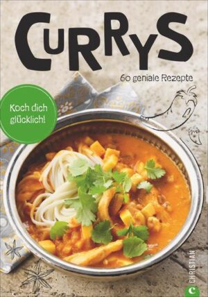 Ob indisch, asiatisch oder kreolisch: Currys sind in vielen Landesküchen zuhause. Ursprünglich stammt das ragoutartige Eintopfgericht aus Indien, von dort brachten es Auswanderer nach Thailand, in die Karibik, nach Südafrika ... Doch immer noch dreht sich beim Curry alles um Gewürze: Kurkuma, Kreuzkümmel, Koriander und Co. Und entscheidend sind natürlich die frischen Zutaten. Entdecken Sie 60 geniale Curry-Rezepte mit Fleisch, Fisch und Gemüse.