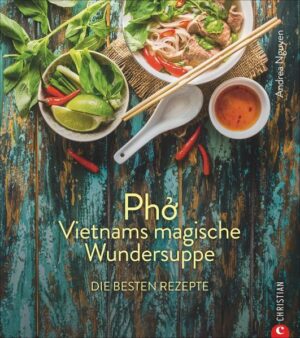 Das erste Buch zum Trendthema Pho! Dieses Kochbuch ist der traditionellen Suppe der vietnamesischen Küche gewidmet. Zur klassischen Pho kommen allerlei Varianten, ergänzende Einlagen und Sidekicks. Atmosphärische Fotos von Food, Land und Leuten bieten Inspiration und regen die Lust zum Nachkochen an. Die kräftige klare Brühe mit Reisnudeln und Rindfleisch ist eine echte Wundersuppe. "Pho" ist erhältlich im Online-Buchshop Honighäuschen.