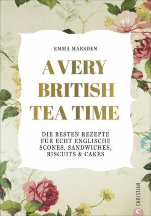 Its Tea Time! Backbuch rund um die englische Teetradition mit zahlreichen Hintergrundinfos rund um Englands liebstes Getränk: Tee. Der Brauch des Afternoon Tea erfährt gerade ein neues Revival. Die unterschiedlichsten Häppchen, Kuchen und Kleingebäck bilden die Basis dieses köstlichen und opulenten Nachmittagsrituals. In diesem entzückenden Buch sind die besten Rezepte passend zur Teestunde zusammengefasst. Wer die britische Lebensart liebt und z. B. Brit-Serien wie Downton Abbey oder Sherlock Holmes schaut, kommt mit diesem Backbuch in den vollen Brit-Genuss. Auch eine perfekte Geschenkidee! "A Very British Tea Time" ist erhältlich im Online-Buchshop Honighäuschen.