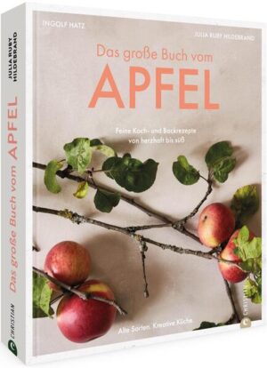 Aus Liebe zum Apfel Dieses Koch- und Backbuch enthält die leckersten Rezepte mit dem beliebtesten Obst der Deutschen: den Äpfeln. Neben klassischen Rezepten wie Apfelkuchen und -kompott finden Sie hier auch exotische Kreationen wie den "Apfel-Fenchel-Salat" oder das "Apfel-Rote-Bete-Risotto". Julia Hildebrand und Ingolf Hatz führen Sie in ihrem Buch zu den Streuobstwiesen und stellen Ihnen die besten Apfelsorten, darunter auch alte Sorten, vor. So können Sie Ihr Lieblingsobst endlich wieder so genießen, wie es sein sollte: aromatisch und voller Kraft. Und vielleicht entdecken Sie dabei auch Ihren neuen Lieblingsapfel. Es muss nicht immer Kuchen sein: kreative Koch- und Backrezepte für jeden Anlass. Ob Sie ein erfahrener Koch sind oder gerade erst anfangen, dieses Buch ist perfekt für alle, die die Vielseitigkeit von Äpfeln in der Küche entdecken möchten. Von saftigen Desserts bis hin zu herzhaften Gerichten - dieses Buch bietet für jeden Geschmack und jede Gelegenheit das passende Rezept. Entdecken Sie die Welt der Äpfel neu und verwöhnen Sie sich und Ihre Lieben mit den köstlichen Gerichten aus diesem Buch."Das große Buch vom Apfel" liefert Ihnen viele kreative Rezepte, die das volle Potenzial von Äpfeln ausschöpfen. Wie wäre es zum Beispiel mit saftigem "Apfel-Käsekuchen" oder einem aromatischen "Apfelstrudel"? Auch herzhafte Gerichte wie der "Wildschweinburger mit Apfel-Chutney und Rosmarinkartoffeln" oder handgemachte "Gnocchi aus Schüttelbrot, Rotkraut, Nusspesto und gedünsteten Apfelspalten" werden Sie begeistern. Für eine gesunde Knabberei zwischendurch empfehlen sich die "Apfelchips" ohne zusätzlichen Zucker oder fermentierte Äpfel. Der Apfel als Basis für weitere Leckereien wie Apfelbrot, Apfelmus, Apfelgelee oder Apfelsirup darf natürlich auch nicht fehlen. Ebenso gibt es in diesem Buch inspirierende Rezepte wie Porridge "Apfel-Orangen-Kompott mit Mandelblättchen", "Birchermüesli", "Bratapfel von der Plancha mit Vanillesauce", den klassischen "Scheiterhaufen", "Scones" oder "Pinsa mit Apfel, Radiccio, Gorgonzola und Haselnuss", die Ihren Geschmackssinn verwöhnen werden.