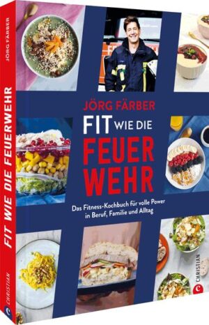 75 gesunde Rezepte vom Feuerwehrmann & Sportprofi Als Feuerwehrmann muss Jörg Färber stets fit und wach sein. Er weiß als Koch auch, welch wichtige Rolle die Ernährung dabei spielt. Vom Frühstück über die Lunchbox zum Abendessen bis zu gesunden Snacks und Mitternachts-Muntermachern bietet er 75 gesunde, leckere Rezepte: grüne Power-Bowl, Asia-Sandwich, Hähnchen-Nuggets mit Mango-Ketchup, Bowl mit Spargel, hausgemachte Pausenriegel u.v.m. Fit werden wie Profi-Schwimmer, Profi-Feuerwehrmann und Profikoch Jörg Färber Wenig Zeit, maximaler Genuss: die perfekten Rezepte für Vielbeschäftigte Mit vielen tollen Mealprep-Mahlzeiten