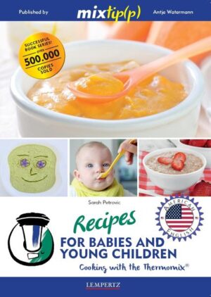 ARE YOU ALREADY INTO THERMOMIXING? Do you want to have a healthy diet for your baby right from the start? Therefore, it should get all nutrients necessary for growing and get familiar with the natural flavor of fresh ingredients. With this cook book, Sarah Petrovic has compiled the best and most delicious recipes for baby food - concerning young and older infants. You will find tasty and well-balanced recipes starting from the first carrot puree and pureed meat like spelt pasta with meat sauce to a variety of fruit purees like the biscuit, melon & spelt flakes cereal. In addition to that, you’ll get useful tips on the nutrition of your baby. All recipes are nutritional-physiological tested and can easily be prepared, mixed and frozen. Simply easy and yummy!