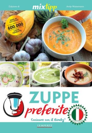 MIXI GIA‘? Tu ami le zuppe? Non c‘è da meravigliarsi! La classica zuppa di verdure italiana, la zuppa di banane, la zuppa di cetrioli con yogurt e gamberetti e tante altre: se ne trovano raramente pietanze Così variegate e le quali ti offrono così tante varianti di preparazione. Siano dei bouillon ovvero brodi per un inizio apri-appetito di un menù o siano minestroni saporiti, che ti riscaldano in giorni freddi: in questo libro trovi le ricette più buone e più amate per le zuppe, con le quali potrai reinventare le tue zuppe preferite e scoprire delle nuove e prelibate varianti. E naturalmente tutte le ricette si preparano in modo semplice e veloce con il TM5® e il TM31®. Una volta sostanziosa, l‘altra invece leggera, una volta internazionale e l‘altra tradizionale – queste sono le nostre Mixtipp-zuppe preferite! Ti auguriamo molti squisiti momenti con le tue zuppe preferite.