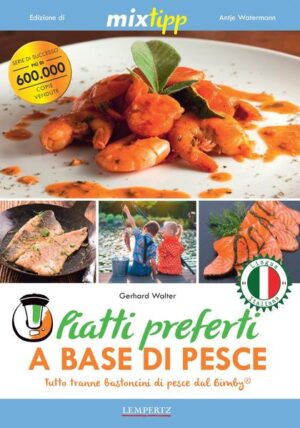 MIXI GIA‘? Hai voglia di pesce? Per tutti gli amanti della cucina di mare e di lago, il Team di mixtipp ha raccolto, insieme all‘autore Gerhard Walter, più di 40 deliziose e insolite ricette di pesce. Gerhard Walter alias Gerry è uno specialista per piatti a base di pesce e da un anno entusiasma i suoi fan nei diversi forum di internet con le sue ricette, le quali crea esclusivamente con il Bimby®. A partire dai frutti di mare a tante varietà di pesce fino ai crostacei, qui si trova tutto ciò che le acque mondiali hanno da offrire. Oltre alle pietanze tradizionali con salmone o pezzetti di Matjes (aringa giovane) in salsa di panna e aneto, Gerry esperimenta anche con gli abitanti esotici dei mari. Insieme a questo ci vizia anche con zuppe creative e antipasti speciali - qui c‘è semplicemente qualcosa per tutti i gusti e tutte le occasioni. Il libro offre oltre alle ricette anche una vasta merceologia, che facilita anche ai dilettanti l‘accesso al mondo dei pesci e dei frutti di mari. Come sempre vale: tutti i piatti a base di pesce puoi cucinare rilassatamente nel TM5® e nel TM31®. Ti auguriamo tanto divertimento nello scoprire il mondo dei mari, lagi e fiumi e mentre stai preparando i piatti di pesce.