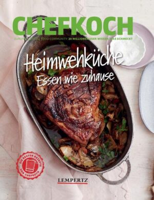 Heimwehküche Jeder hat seine ganz persönlichen Lieblingsrezepte, die uns sofort zurück in unsere Kindheit versetzen. Omas Apfelkuchen, Mamas Hühnerfrikassee oder Opas Kohlrouladen - die Liste ist lang und trifft mitten ins kulinarische Herz. Schon beim Hören bekommen wir Heimweh. An diesen herzerwärmenden Rezepten, die teilweise über Generationen weitergegeben wurden, möchten wir Sie unbedingt teilhaben lassen. Hier finden Sie alle bewährten Klassiker und noch viel mehr: ob klassischer Kartoffelsalat, herzhafte Eintöpfe, ein festlicher Braten oder duftender Zwetschenkuchen, hier findet jeder ein nostalgisches Gericht zum Nachkochen. Entdecken Sie hier die 50 besten Heimweh-Rezepte der CHEFKOCH-Community in einem Buch vereint. Viel Spaß beim Kochen, Genießen und gemeinsamen Schwelgen in Erinnerungen! ® Lizenz der Marke CHEFKOCH durch CHEFKOCH GmbH eine 100 % Tochter der Gruner + Jahr Deutschland GmbH - Alle Rechte vorbehalten