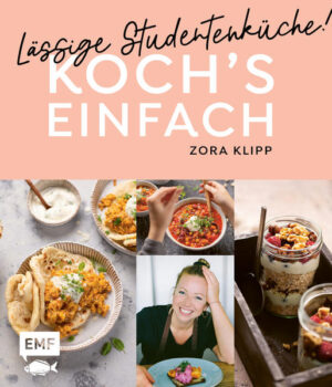 Das MUST-HAVE für jede WG und Studentenküche von Zora Klipp aus dem Kliemannsland Novität: Studentenessen trifft Soulfood - Gemeinsam schlemmen und genießen statt schnell und einfallslos den Hunger stillen. Hier ist garantiert für jeden etwas dabei: Ob Kater-Food, WGtarisch, oder Grill & Chill - für jede Lebenslage das passende Essen.