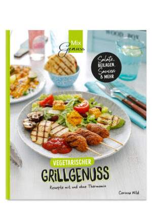 Grillgenuss ganz ohne Fleisch! Sind wir doch mal ehrlich: Selbstgemachte Leckereien wie kreative Salate, knuspriges Brot, cremige Dips & Saucen oder auch lecker mariniertes Gemüse machen den Grillabend erst zum kulinarischen Highlight. Und dabei muss es nicht immer Fleisch sein. Verwöhnen Sie Ihre Gäste mit Köstlichkeiten wie gefüllte mediterrane Champignons, Süßkartoffeln mit Kräutermarinade, Grillkäse mit Mango-Chutney und als Nachtisch gegrillte Ananas mit Zitronenmascarpone. Aber auch Fleischalternativen wie asiatische Tofuspieße, Bulgur-Cevapcici oder Veggieburger werden die Augen Ihrer Gäste zum Leuchten bringen. Im Überblick: - Über 30 vegetarische Rezepte mit und ohne Thermomix (geeignet für den Thermomix TM6, TM5 sowie für den TM31) - Alle Rezepte mit Bild und Nährwertangaben - Hilfreiche Tipps und Servierempfehlungen von Corinna Wild