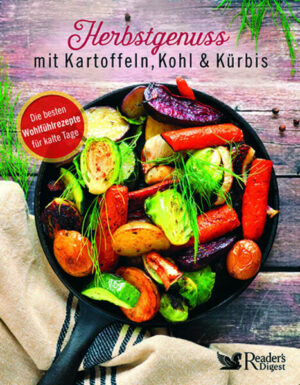 So macht der Herbst Spaß: Saisonales Kochen mit heimischen Gemüseklassikern! Die drei großen K - Kartoffeln, Kohl und Kürbis - bringen in der Herbstküche die Töpfe zum Brodeln. Wer denkt, schon alle Rezepte zu kennen: Einfach mal einen Blick ins Reader’s Digest Kochbuch werfen und staunen. Manchmal ist es eine kleine Variation der klassischen Zutaten, die den Pfiff in bekannte Herbstrezepte bringt. Oder entdecken Sie eine bisher unbekannte Verwandlung Ihres Lieblingsgemüses. In jedem Fall sehen die Gerichte nicht nur appetitlich aus, sondern sind absolutes Soulfood und obendrein gesund! Vielfältige Rezepte für die Herbstküche: Das Kochbuch für Kartoffel, Kohl und Kürbis Kommt immer gut an: der Alleskönner unter dem Gemüse, die Kartoffel Kohl-Rezepte zum Schlemmen: Suppe, Eintopf, Auflauf, was darf’s sein? Ob als Frittata, Muffin oder Couscous: Kürbis als Verwandlungskünstler Gesunde Gerichte mit saisonalem Gemüse und Food-Fotos für Leckermäuler Bunter Herbstgenuss - Gerichte für Leib und Seele In diesem Kochbuch finden Sie eine Vielzahl an abwechslungsreichen Kartoffel-, Kohl- und Kürbisrezepten für die kühler werdenden Tage im Herbst: Kartoffelcurry mit Blumenkohl und Mango, Wirsinggratin mit Cheddar, Spitzkohlrouladen mit Grünkernfüllung und eine cremige Kürbissuppe sind nur einige der Wohlfühlgerichte, die Leib und Seele erwärmen. Zahlreiche Tipps zu Einkauf und Zubereitung ergänzen die Rezepte - viel Spaß beim Auswählen und Kochen und lassen Sie sich von den wunderschönen Fotos inspirieren! . Reader’s Digest - Wissen, was gut ist: Ihr Ratgeberverlag rund um Kochen, Gesundheit, Haus und Garten