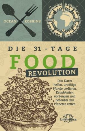 Honighäuschen (Bonn) - Dieses Buch weist den Weg in die Zukunft.  Paul McCartney OCEAN ROBBINS hat mit seinem Food Revolution Network bereits Millionen von Menschen zu einem gesunden Lifestyle inspiriert. In DIE 31-TAGE-FOOD-REVOLUTION enthüllt er all die Geheimnisse, die die Lebensmittelindustrie lieber verheimlichen würde. Und er zeigt Ihnen, wie Sie in nur 31 Tagen die erstaunlichen Kräfte von Grünkohl, Brokkoli und Hülsenfrüchten nutzen können, um Ihren Darm zu heilen, Übergewicht zu verlieren und das Risiko für Krankheiten wie Krebs, Herz-Kreislauf-Beschwerden, Demenz und Diabetes zu minimieren. Und das Beste ist: Ganz nebenbei werden Sie Teil einer Bewegung, die sich die Rettung des Planeten auf die Fahne geschrieben hat. Die Food Revolution besteht aus 4 Teilen: Entgiftung: Werden Sie ungesunde Lebensmittel los und richten Sie sich ein Detox-Zuhause ein. Ernährung: Geben Sie Ihrem Körper natürliche Superfoods, damit er voll durchstarten kann. Netzwerk: Bauen Sie eine Community auf und umgeben Sie sich mit positiven Menschen. Transformation: Engagieren Sie sich gegen Klimawandel und Genfood  setzen Sie auf Bio- und Fairtrade-Produkte. Vollwertkost mit Pflanzenpower, dafür weniger Zucker, verarbeitete Lebensmittel und tierische Produkte: Dieses Buch ist Ihr Wegweiser zu mehr Gesundheit und Nachhaltigkeit. Ocean Robbins fesselt seine Leser und berührt ihre Seelen. Seine Einsichten, seine Wärme und Fürsorge sind überzeugend und stützen sich auf wissenschaftliche Fakten, die für das weitere Bestehen unseres Planeten von entscheidender Bedeutung sind.  Dr. Joel Fuhrman, Bestseller-Autor von Eat to Live