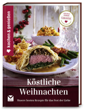 Hier ist für jeden Geschmack etwas geboten: Wer es ganz klassisch liebt, bringt die Gans mit Honigrotkohl auf den Tisch, vegetarisch wird’s mit dem Nussbraten mit Süßkartoffelpüree und Experimentierfreudige probieren dieses Jahr das Schwedische Julfilet für die internationale Weihnacht. Auf dem süßen Gabentisch stehen Gaumenfreuden wie Elisenlebkuchen-Mousse oder Zimtstern-Eis. Feiner die Gerichte nie klingen! In diesem Buch präsentieren sich die besten Rezepte vom Adventsbrunch mit Freunden bis zum festlichen Menü mit der Familie, mal traditionell, mal modern, aber immer absolut gelingsicher und mit ganz viel Liebe. Auch für das stimmungsvolle Hintergrundrauschen ist viel geboten: kleine Aufmerksamkeiten wie Geschenke aus der Küche und schöne Deko- und Bastelideen. So findet sich für jeden etwas, um die Weihnachtszeit besonders besinnlich und gemütlich zu gestalten. Denn mit (seelen)wärmenden Süppchen, dem unwiderstehlichen Duft eines Bratens und feinsten Gebäck- und Tortenspezialitäten im Kreise der Lieblingsmenschen wird es garantiert ein genussvolles Fest.